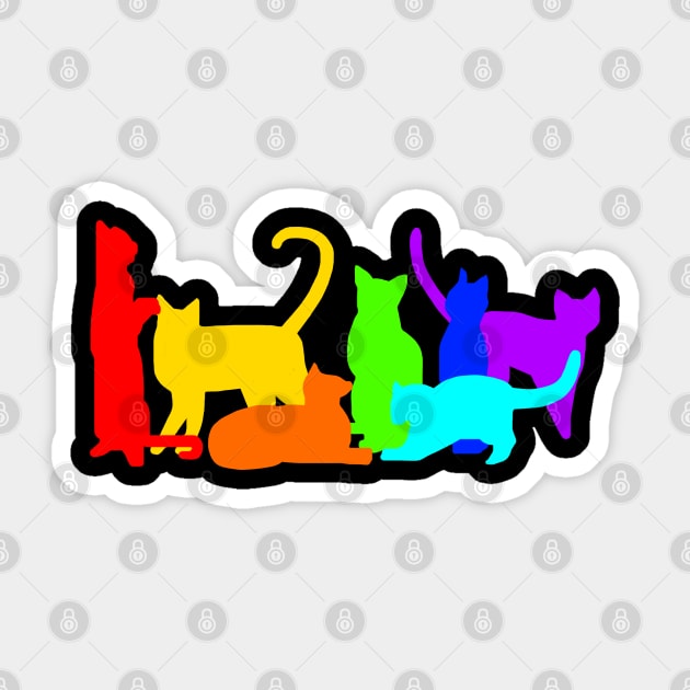 Rainbow Cats Sticker by ChePanArt